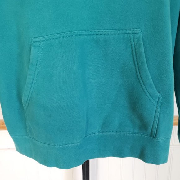 SOLD Obey Mens Sweatshirt Large Hoodie Grn Yellow Pullover Pocket Graphic Print - Picture 7 of 10